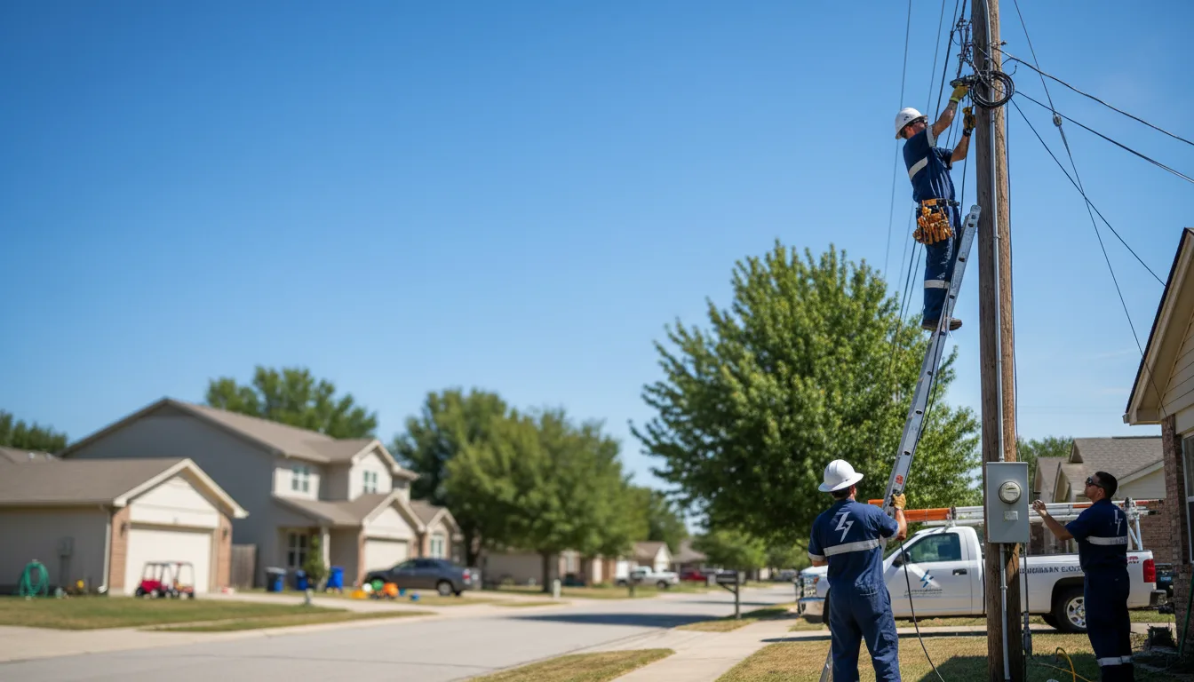 Residential electrician providing installation services in Dimmitt, TX